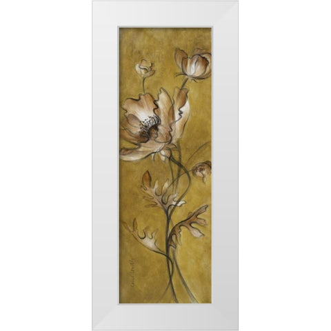Translucent Poppies on Gold White Modern Wood Framed Art Print by Loreth, Lanie