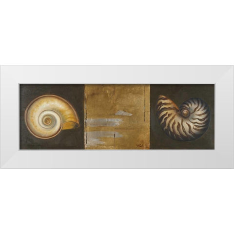 Seashells I White Modern Wood Framed Art Print by Pinto, Patricia
