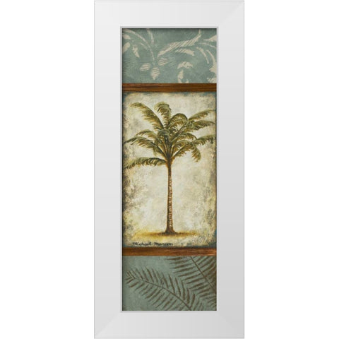 Blue Saba White Modern Wood Framed Art Print by Marcon, Michael