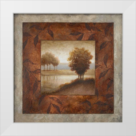 The Edge of April White Modern Wood Framed Art Print by Marcon, Michael