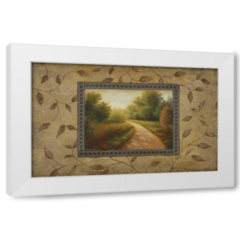 New Country Road White Modern Wood Framed Art Print by Marcon, Michael