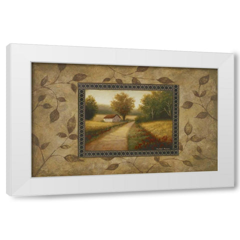 New Country Glimpse White Modern Wood Framed Art Print by Marcon, Michael