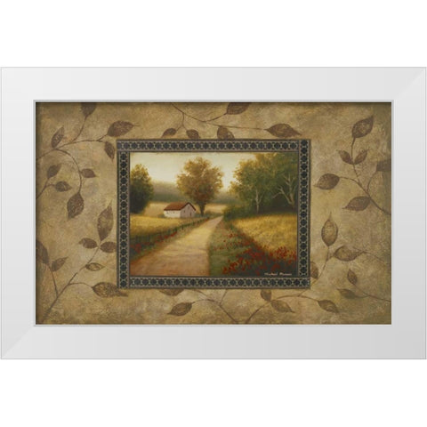 New Country Glimpse White Modern Wood Framed Art Print by Marcon, Michael
