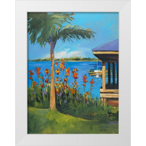 The Lake White Modern Wood Framed Art Print by Slivka, Jane