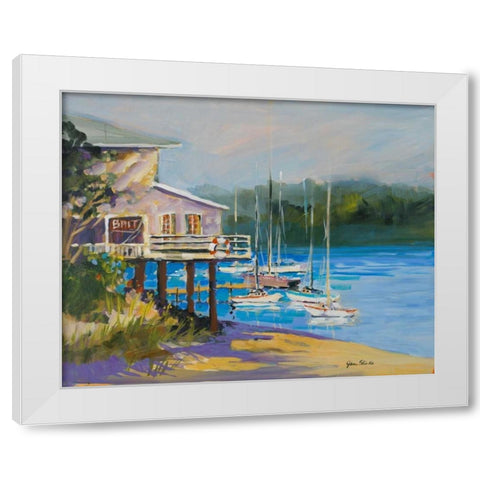 Bait Shack White Modern Wood Framed Art Print by Slivka, Jane