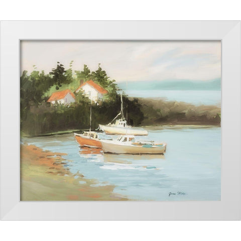 Sail Boats White Modern Wood Framed Art Print by Slivka, Jane