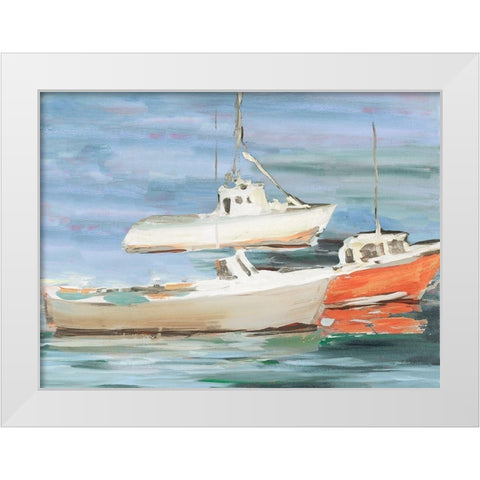 Atlantic Sailboats White Modern Wood Framed Art Print by Slivka, Jane