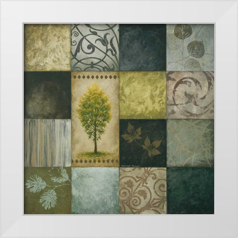 Cool September Colors I White Modern Wood Framed Art Print by Marcon, Michael