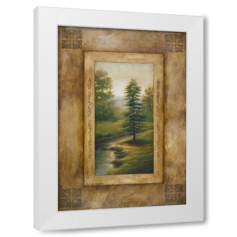 Marshfield Morning White Modern Wood Framed Art Print by Marcon, Michael
