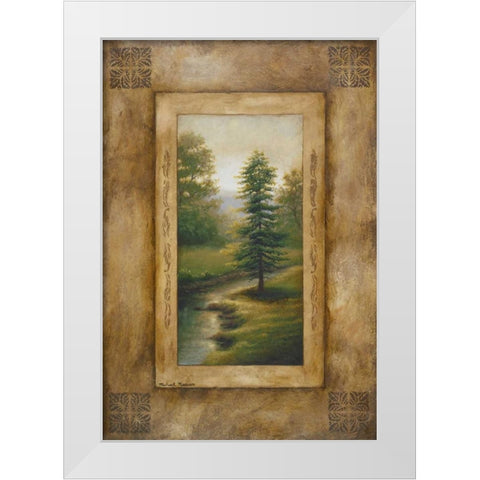 Marshfield Morning White Modern Wood Framed Art Print by Marcon, Michael