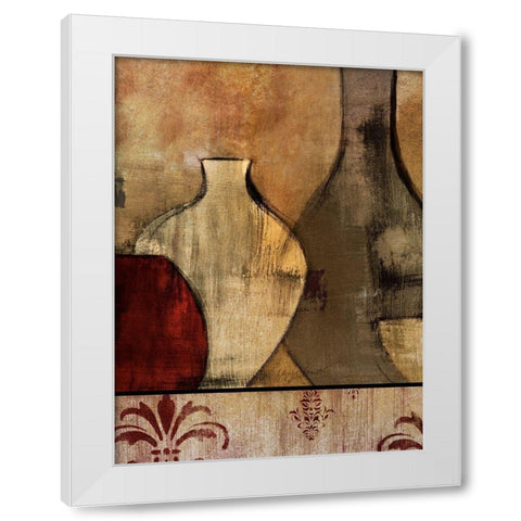 Glass Gathering with Red I White Modern Wood Framed Art Print by Loreth, Lanie