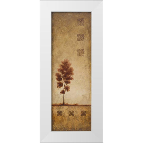 Chippewa Tree I White Modern Wood Framed Art Print by Marcon, Michael