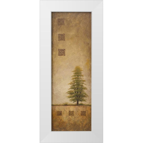 Chippewa Tree II White Modern Wood Framed Art Print by Marcon, Michael