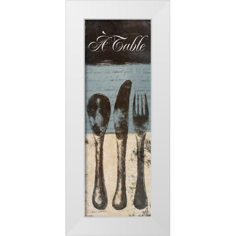 A Table White Modern Wood Framed Art Print by Loreth, Lanie