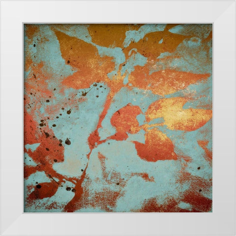 Water Garden in Blue I White Modern Wood Framed Art Print by Loreth, Lanie