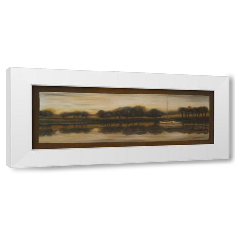 Sepia Landscape I White Modern Wood Framed Art Print by Arenas, Nelly