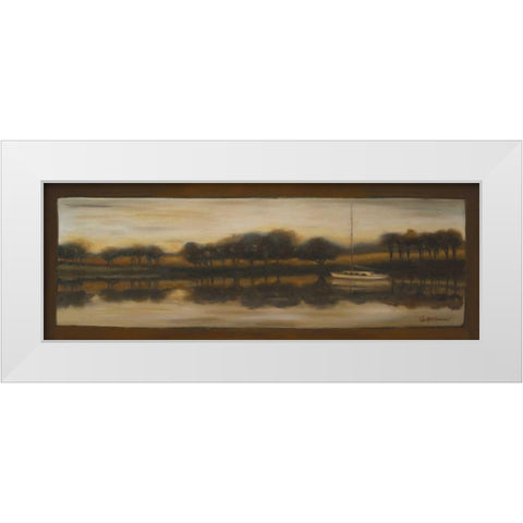 Sepia Landscape I White Modern Wood Framed Art Print by Arenas, Nelly
