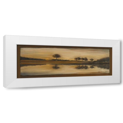 Sepia Landscape II White Modern Wood Framed Art Print by Arenas, Nelly
