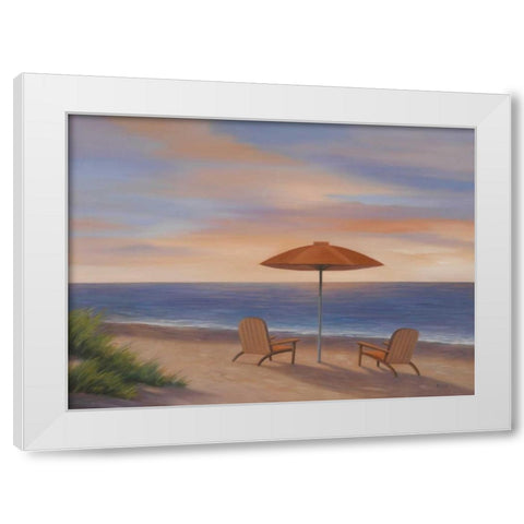 Summer On The Sand White Modern Wood Framed Art Print by Rhyan, Vivien