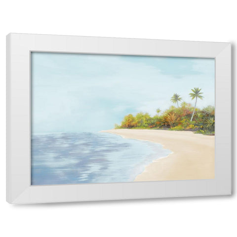 New Tropical Beach I White Modern Wood Framed Art Print by Rhyan, Vivien