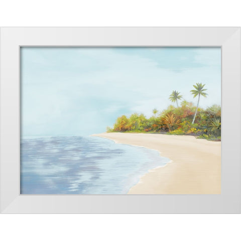 New Tropical Beach I White Modern Wood Framed Art Print by Rhyan, Vivien