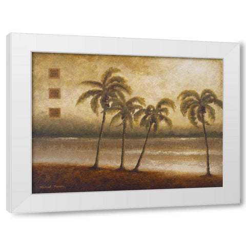 Tropical Escape I White Modern Wood Framed Art Print by Marcon, Michael