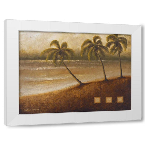 Tropical Escape II White Modern Wood Framed Art Print by Marcon, Michael