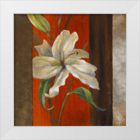 Lily in Bloom I White Modern Wood Framed Art Print by Loreth, Lanie