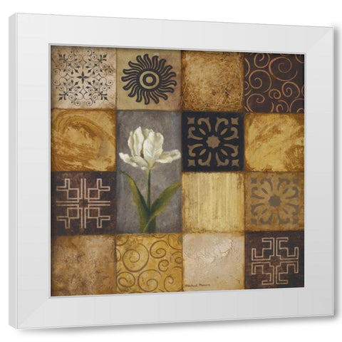 Modular I White Modern Wood Framed Art Print by Marcon, Michael