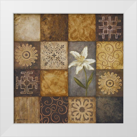 Modular II White Modern Wood Framed Art Print by Marcon, Michael