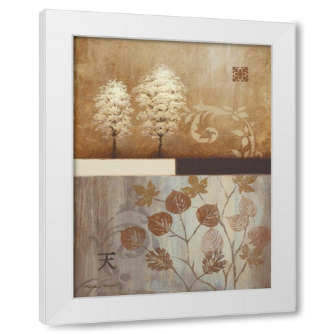 From West to East White Modern Wood Framed Art Print by Marcon, Michael