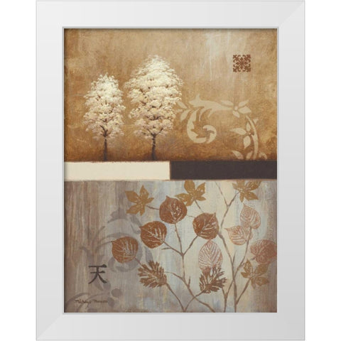 From West to East White Modern Wood Framed Art Print by Marcon, Michael