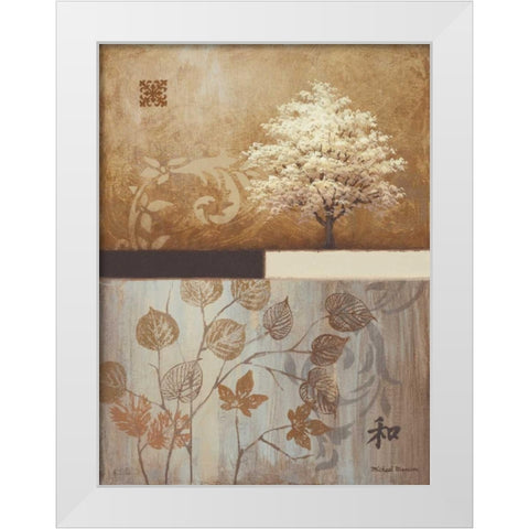 From East to West White Modern Wood Framed Art Print by Marcon, Michael