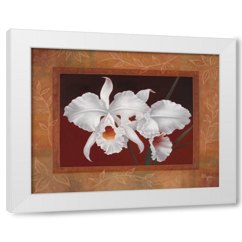 White Orchids White Modern Wood Framed Art Print by Rhyan, Vivien