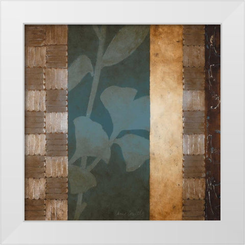 Urban Garden V in Teal White Modern Wood Framed Art Print by Loreth, Lanie