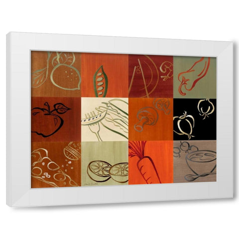 Smorgasbord White Modern Wood Framed Art Print by Loreth, Lanie