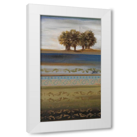 Desert Palms I White Modern Wood Framed Art Print by Pinto, Patricia