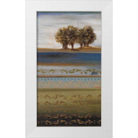 Desert Palms I White Modern Wood Framed Art Print by Pinto, Patricia