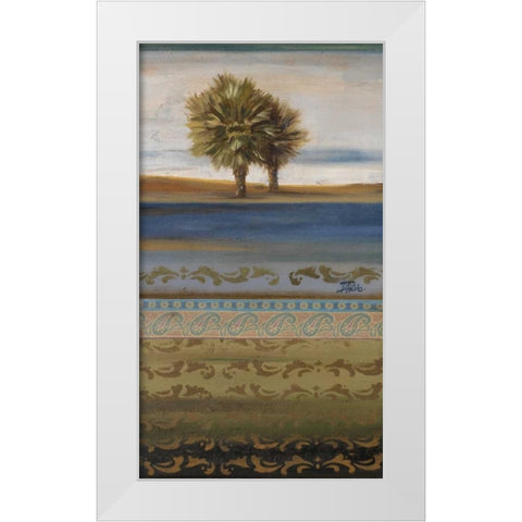 Desert Palms II White Modern Wood Framed Art Print by Pinto, Patricia