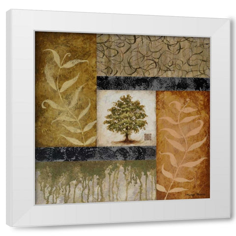 New Growth I White Modern Wood Framed Art Print by Marcon, Michael