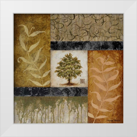 New Growth I White Modern Wood Framed Art Print by Marcon, Michael