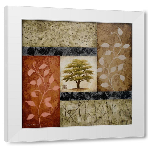 New Growth II White Modern Wood Framed Art Print by Marcon, Michael