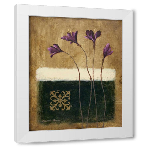 Color Field Blossom I White Modern Wood Framed Art Print by Marcon, Michael
