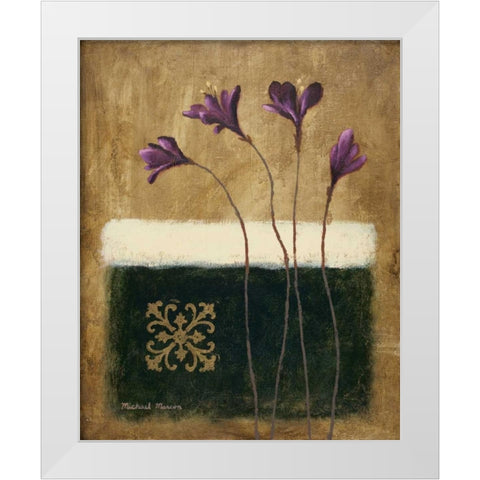 Color Field Blossom I White Modern Wood Framed Art Print by Marcon, Michael