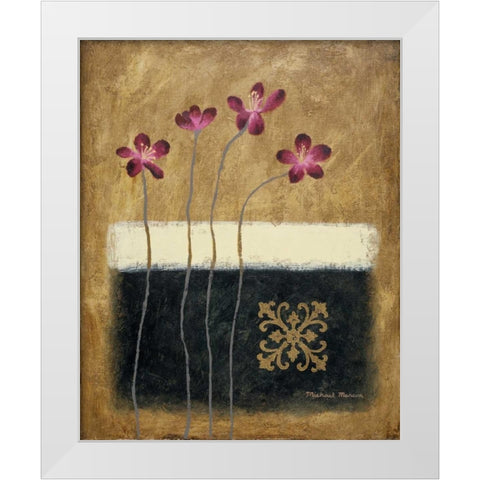 Color Field Blossom II White Modern Wood Framed Art Print by Marcon, Michael