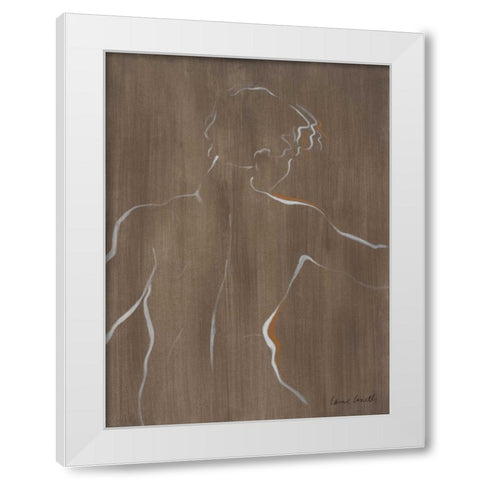 Standing Male Figure White Modern Wood Framed Art Print by Loreth, Lanie