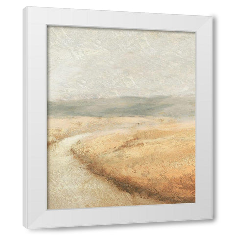 Winding Path White Modern Wood Framed Art Print by Marcon, Michael