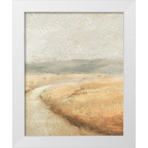 Winding Path White Modern Wood Framed Art Print by Marcon, Michael