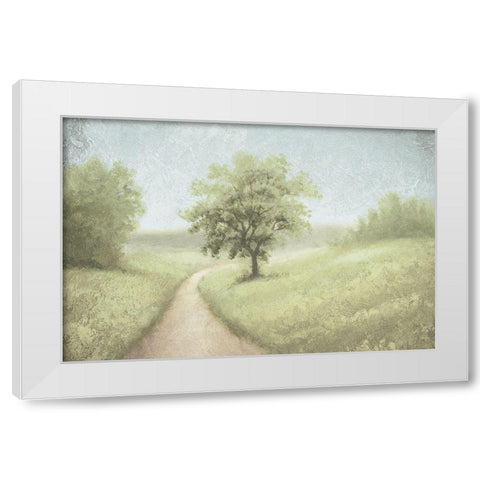 Green Nature Pastures White Modern Wood Framed Art Print by Marcon, Michael
