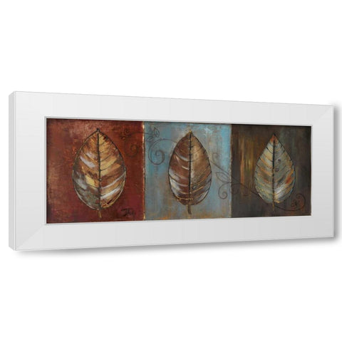 New Leaf Panel I White Modern Wood Framed Art Print by Pinto, Patricia